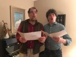 David Lohman and I performing the premiere of "I Like You," a 2-part round I wrote last year as a Valentine's card for my sweetie Anna. We are currently singing the word "you." Media 15